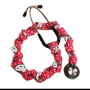 Red Hello Kitty  Cute Fun Comfy Washable Nurse's Doctor's RT's Stethoscope Cover